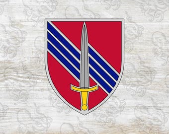 3rd Security Force Assistance Brigade SSI + DUI + Beret Flash, Digital, SVG