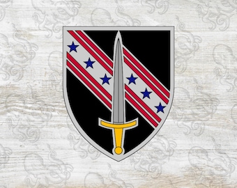 54th Security Force Assistance Brigade SSI + DUI + Beret Flash, Digital, SVG