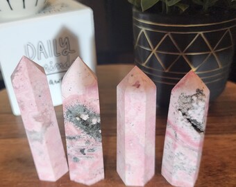 Peruvian Rhodonite, High Quality, Druzy, Rhodonite Towers, Towers, Points, Obelisks, Crystal Community, Crystal Life, Crystal Lovers