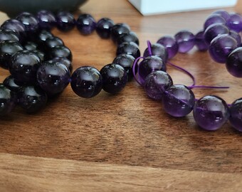Large, 14 MM Beads, Amethyst Bracelets, Beaded Bracelets, Bracelets, Jewelry, Crystal Life, Crystal Community, Crystal Lovers, Metaphysical