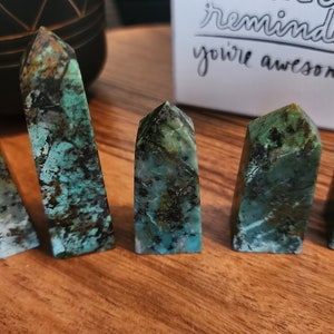High Quality African Turquoise Towers, Towers, Points, Obelisks, Turquoise, Crystal, Crystals, Metaphysical