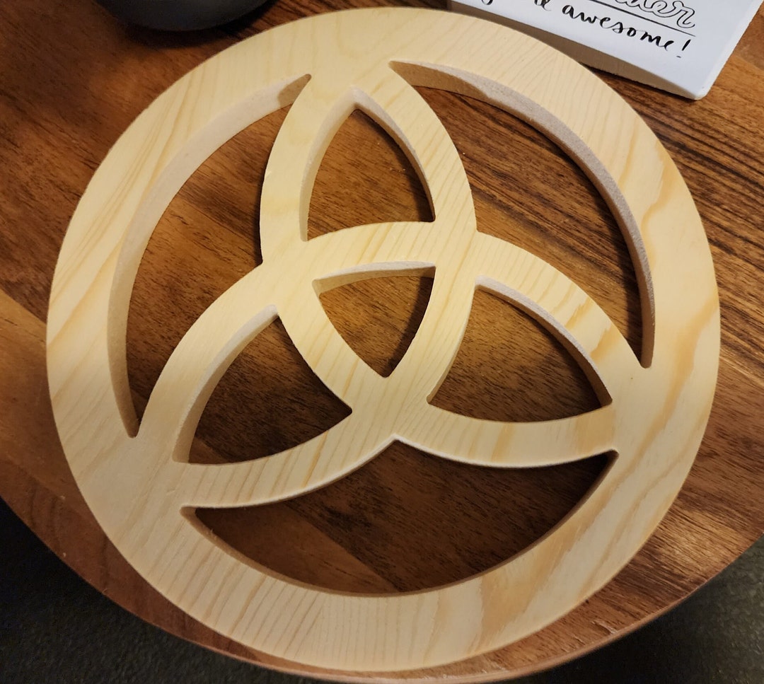 The Triquetra, Trinity Knot, Celtic, Wood Carving, Wood, Holy Trinity, Father, Son, Holy Spirit