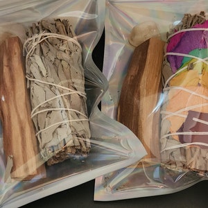 Small Smudging Kits, Smudging, Palo Santo, Chakra White Sage, White Sage, White Sage With Yellow Rose Petals, White Sage and Lavender