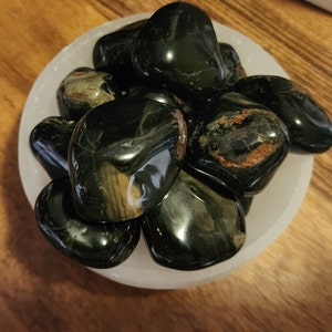Black Onyx Tumble Stones, Crystals, Metaphysical, Onyx, 2 Sizes (Jumbo & Large)