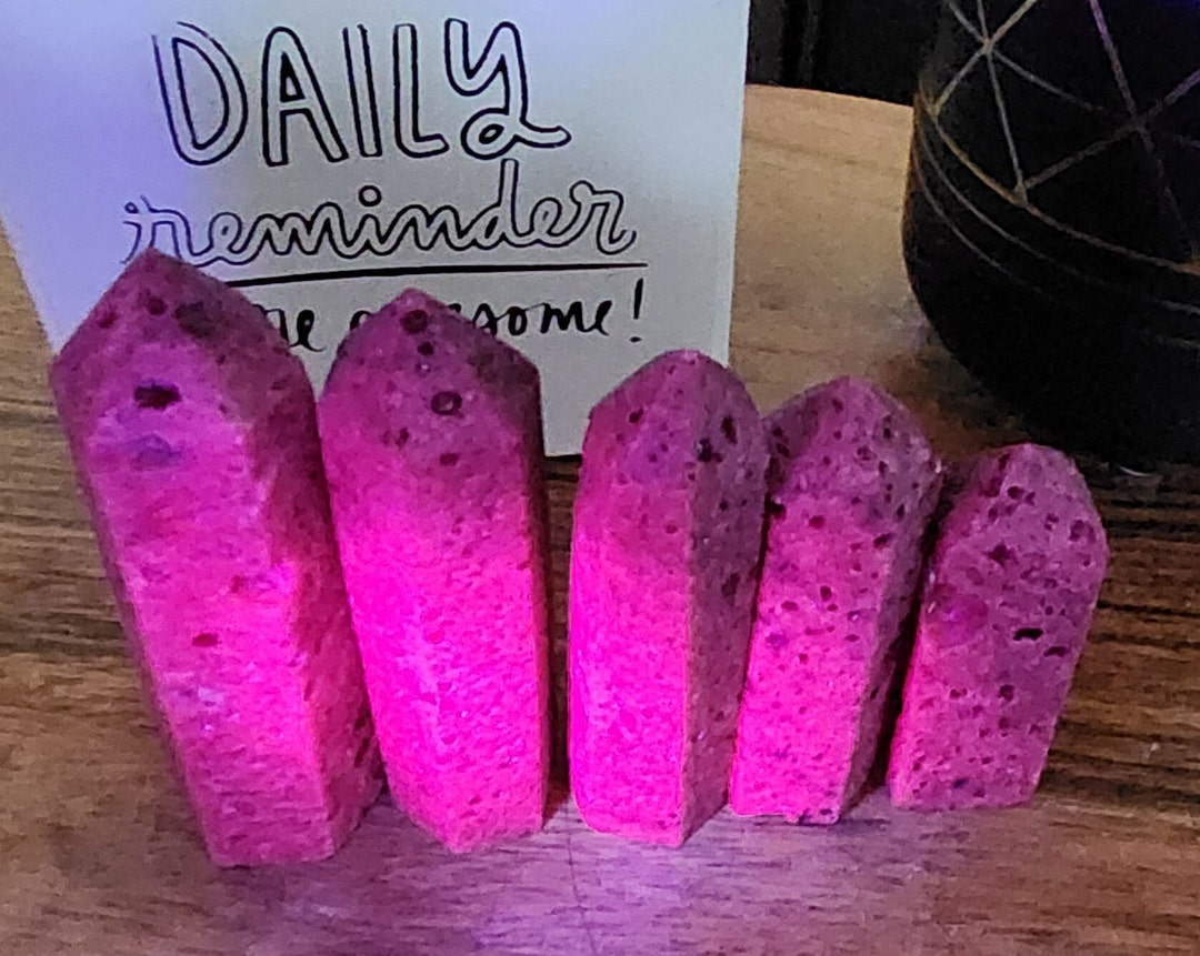 Ruby Crystal Tower Ruby Towers, Honeycomb Ruby, UV Reactive, Towers, Points, Ruby Lovers ...
