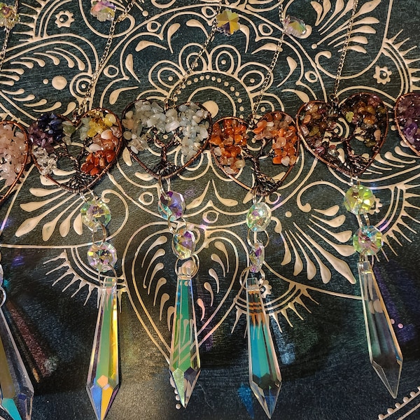 Sun Catchers, Rose Quartz, Sodalite, Chakra, Aquamarine, Carnelian, Tourmaline, Amethyst, Mixed, Crystal, Crystals, Metaphysical