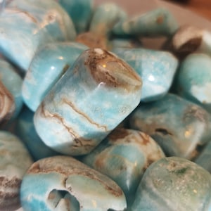 Blue Aragonite Tumbles, High Quality, Aragonite, Tumbled Stone, Aragonite Lovers, Crystal Life, Crystal Lovers, Crystal Community, Crystals