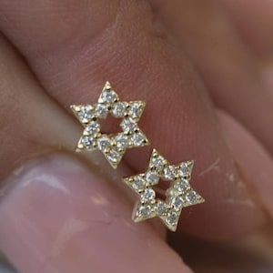 Jewish star of David Diamond Stud Earrings –  Natural Diamonds, SI Clarity