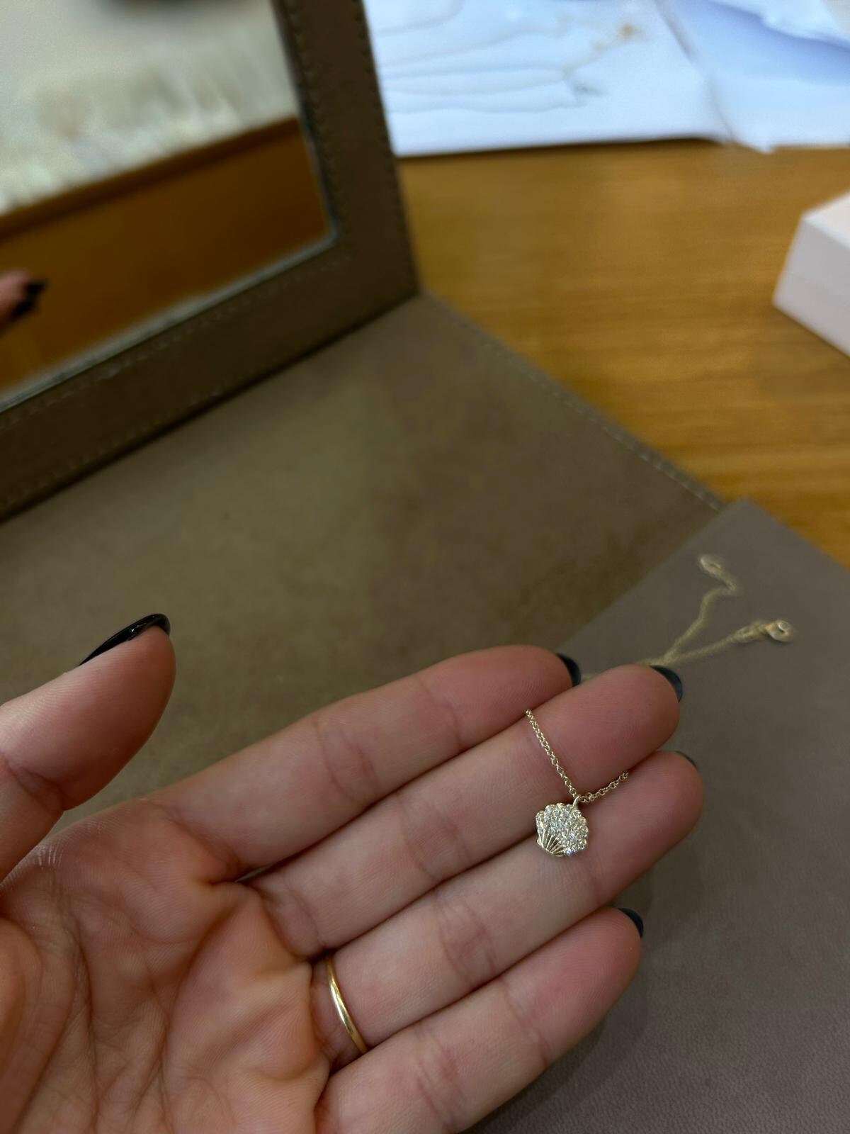 Diamond Shell Necklace