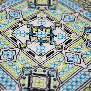Blackwork Embroidery, Cross Stitch PDF Pattern, Embroidery Pattern, Dreams of Diamonds