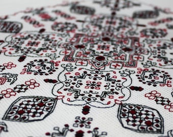 Blackwork Embroidery, Cross Stitch PDF Pattern, Embroidery Pattern, Royal Gardens