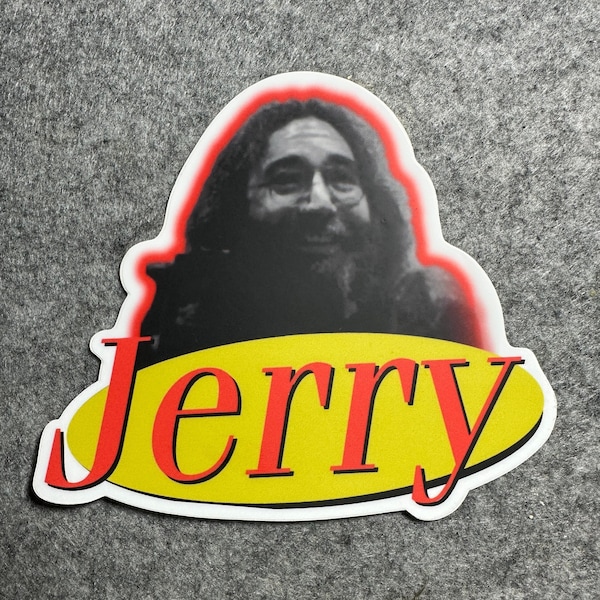 Jerry Garcia/ Jerry Seinfeld sticker slap, Grateful Dead sticker, Grateful Dead shirt, bob weir, George Costanza