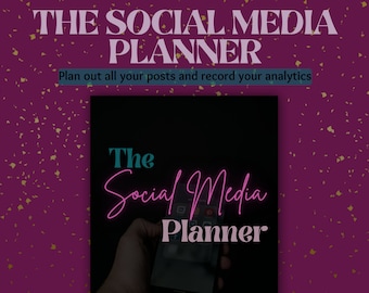 Social Media Planner, Content Planner, Organiser, Analytics Report, Instagram growth, Email, Pinterest, Tracker, Printable Worksheets, ideas