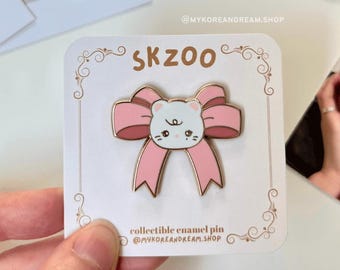 SKZOO coquette Jiniret / badge Jiniret bow / Stray Kids fan merch / stay gift / Hyunjin / cadeau kpop