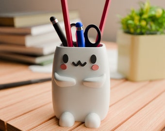 Archivo STL de portabolígrafos kawaii, organizador de escritorio para impresión 3D (descarga digital)