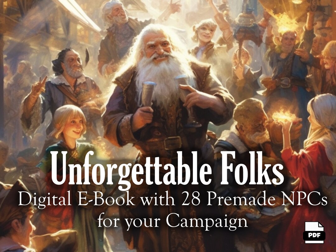 Commoner Rpg Fantasy RPG NPC Guidebook: 28 Commoner Characters (digital PDF E-book ...