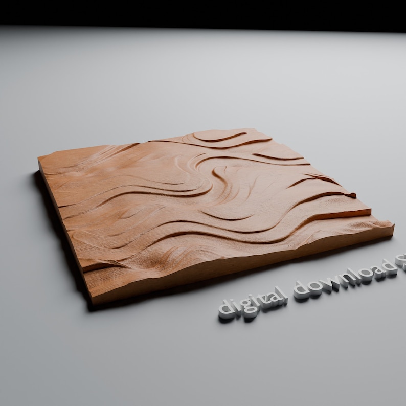 Abstract Waves STL File 3D CNC Router Cut Files for Vectric, Aspire, Aasel & Fusion 360 - Digital Download image 4