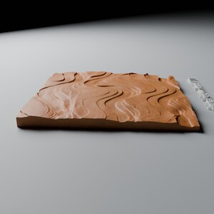 Abstract Waves STL File 3D CNC Router Cut Files for Vectric, Aspire, Aasel & Fusion 360 - Digital Download image 3