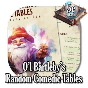 Mesas de aventura de RPG cômico do Ol' Bartleby - Cenários divertidos e cheios de comédia para jogos de RPG - 9 mesas aleatórias de diversão - 5e Baixar PDF