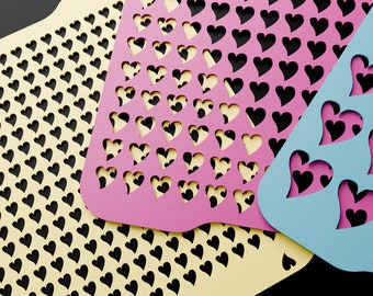 Heart Sprinkle Stencil: 3D Printer Cookie Maker (Digital Download)