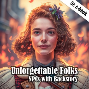 Pessoas inesquecíveis: 28 NPCs comuns memoráveis para RPGs de fantasia, companheiro 5e, guia de jogos de RPG, e-book digital em pdf