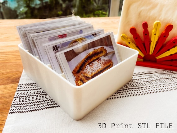 3D Printable Index Card Box STL File: DIY Desk Organizer (Digital Download)