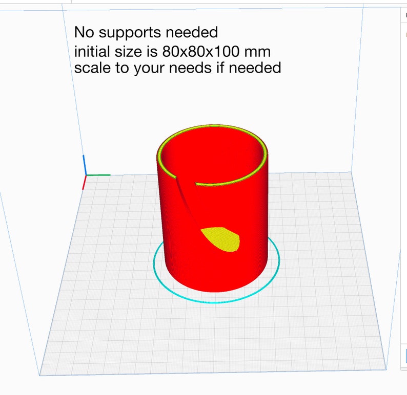 Sleek Minimalist Pen Holder STL Model 3D Printable Desk Organizer ...