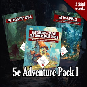 5E アドベンチャー パック: デジタル TTRPG クエスト ブック、ゲーム マスター ギフト、5e プレイヤー向けワンショット、5e サイド クエスト