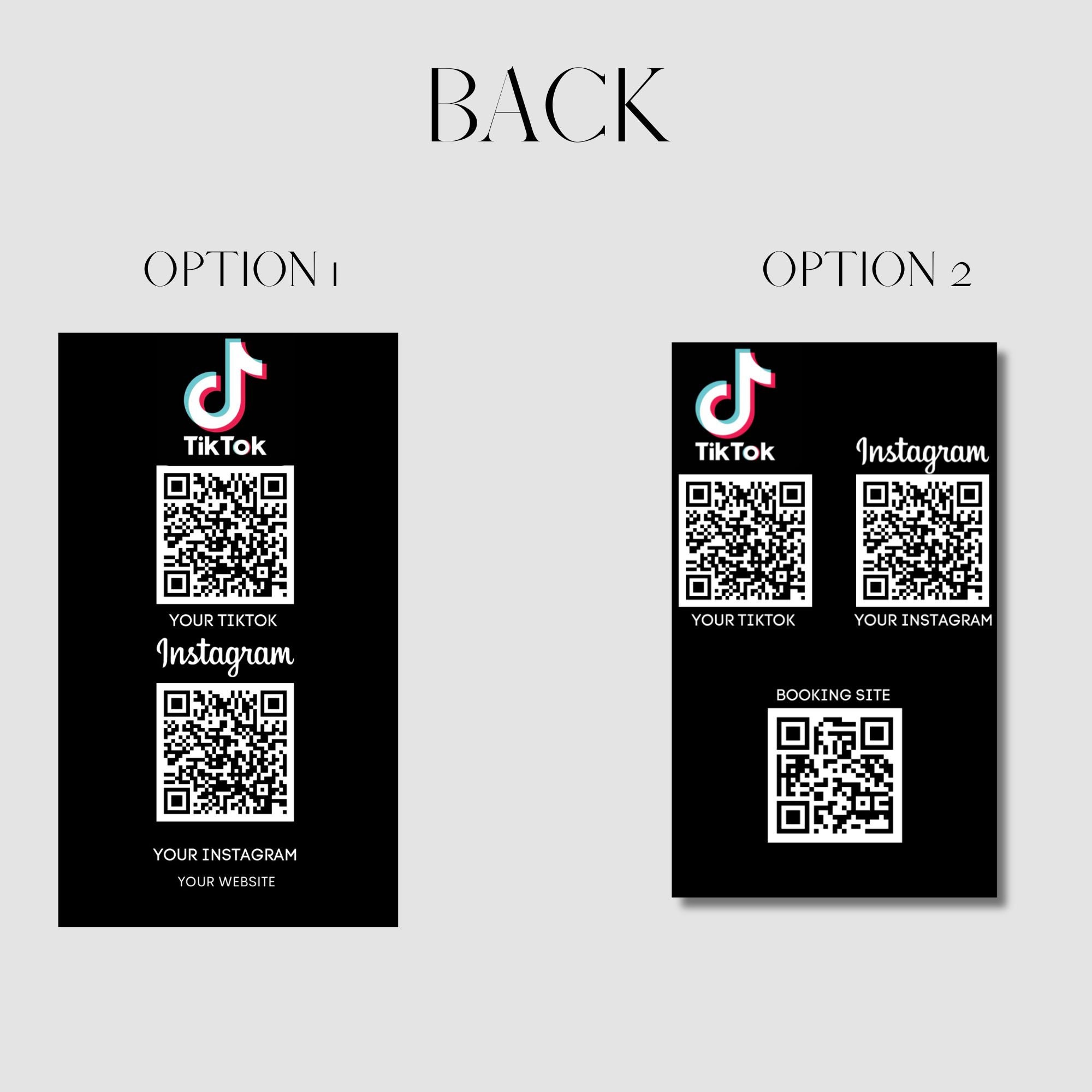 2023 Customizable TIKTOK Business Card Template Tiktok Etsy