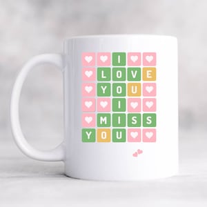Wordle mug, miss you love you mug, ,miss you gift mug