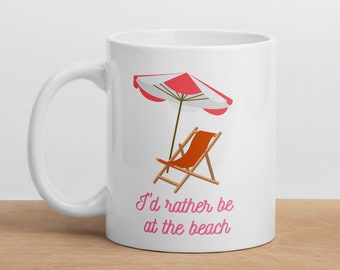vacation mug, beach mug, beach coffee mug, holiday mug