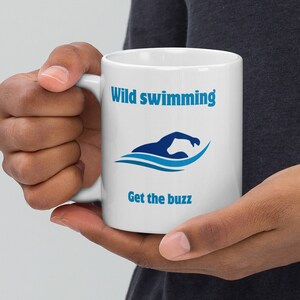 wild swimming mug, ceramic coffee mug