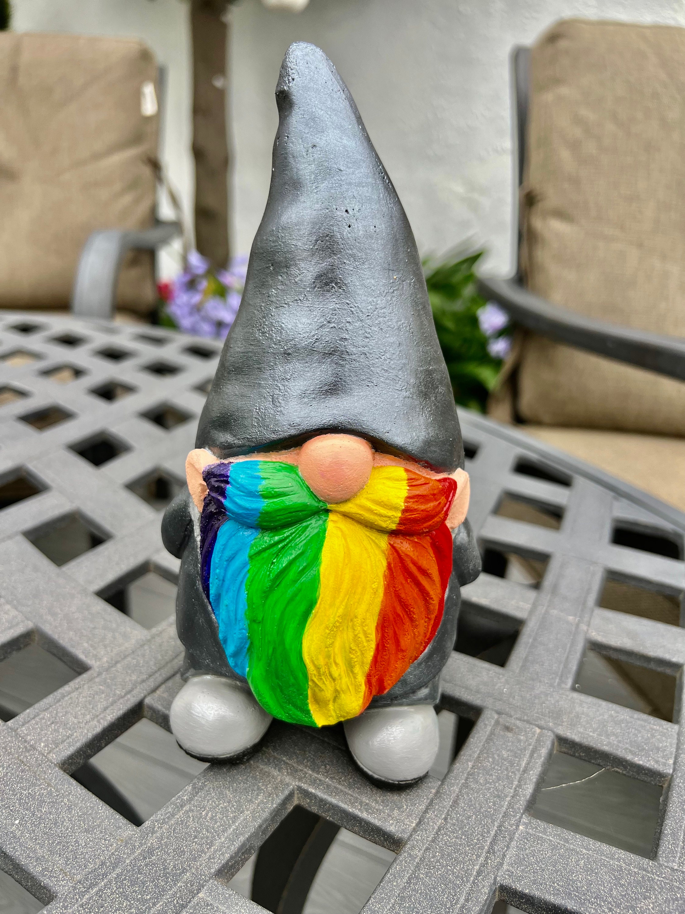 Set of 7 rainbow gnome gonk crochet hooks, crochet hook set