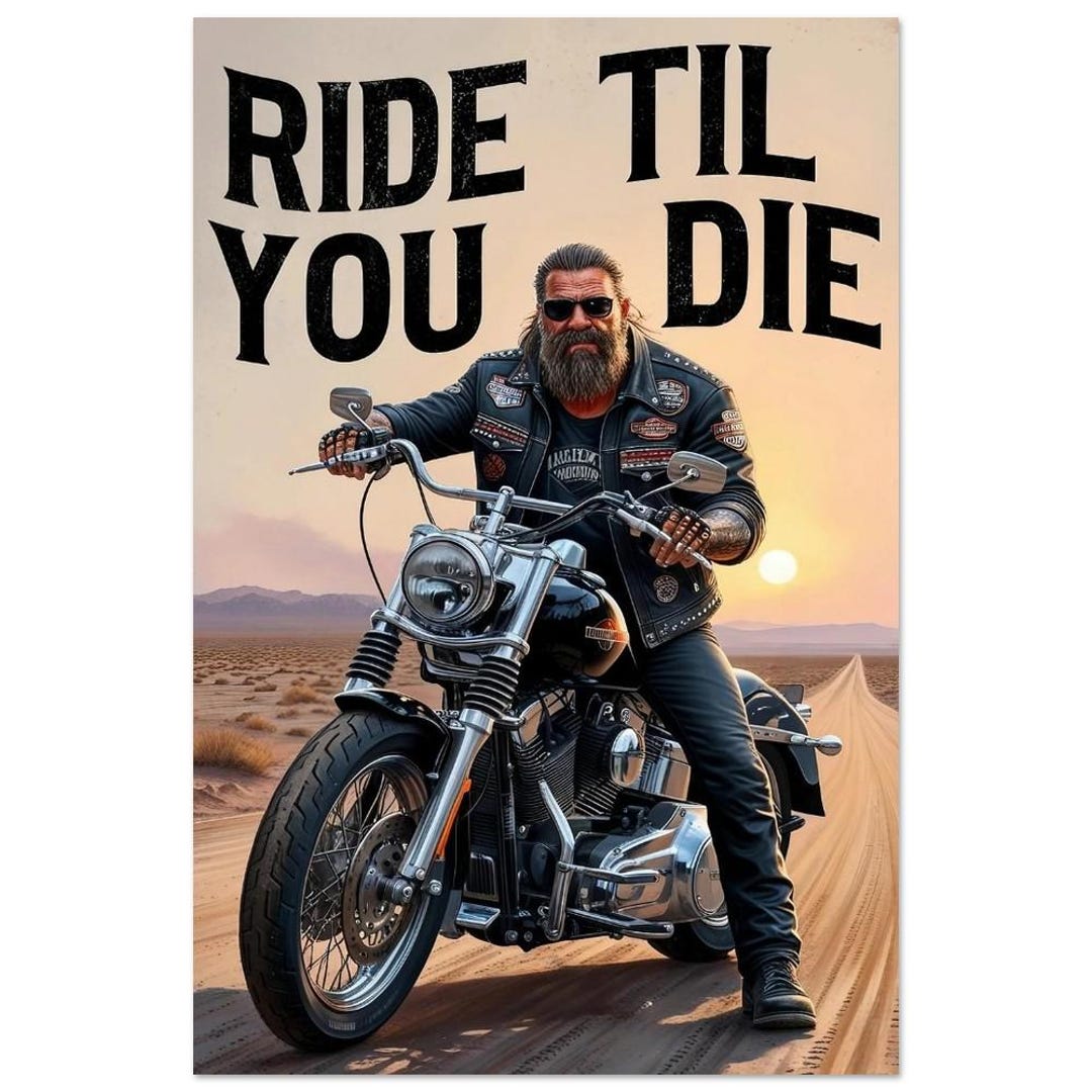Unique S Sign Riders Unique Aluminium Biker Rider Print Sign | 20x30 Cm (8