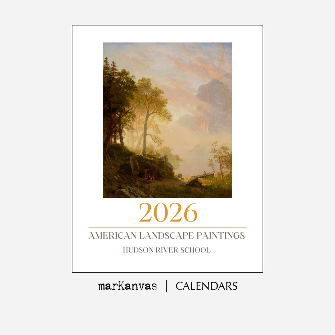 2026 American Landscape Paintings Wall Calendar 13 Vintage Fine Art Il 43bz 