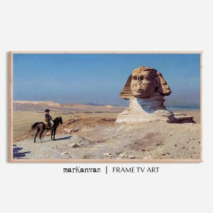 Bonaparte Before the Sphinx FrameTV Art, art gift for her, Napoleon Wall Art, Jean-Léon Gérôme painting, TV Screen Wall Art, giza wall decor