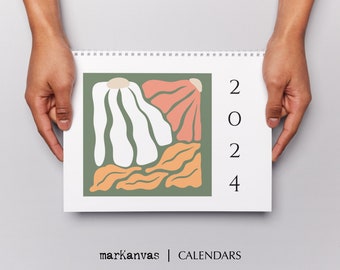 2024 PRINTABLE Matisse Art Calendar, Instant DOWNLOAD, 2024 Wall Calendars, Landscape A4 and Letter Size, Print At Home PDF, Henri Matisse