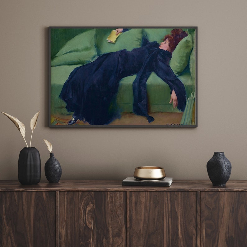 Ramon Casas Art Nouveau Portrait, Decadent Young Woman (PRINTABLE ...
