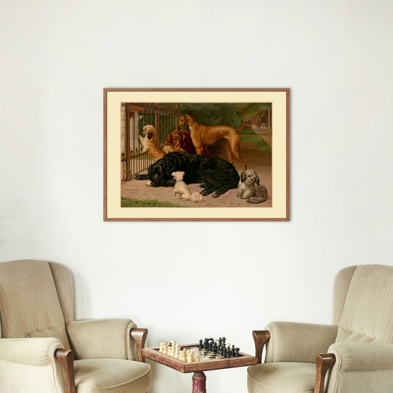 Dogs Wall Art Instant DOWNLOAD Vintage Dogs Print PRINTABLE Etsy