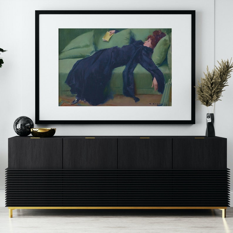 Ramon Casas Art Nouveau Portrait, Decadent Young Woman (PRINTABLE ...