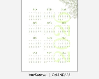 2026 Yearly Calendar Printable: Minimal Floral Design (A4 & Letter Size PDF)