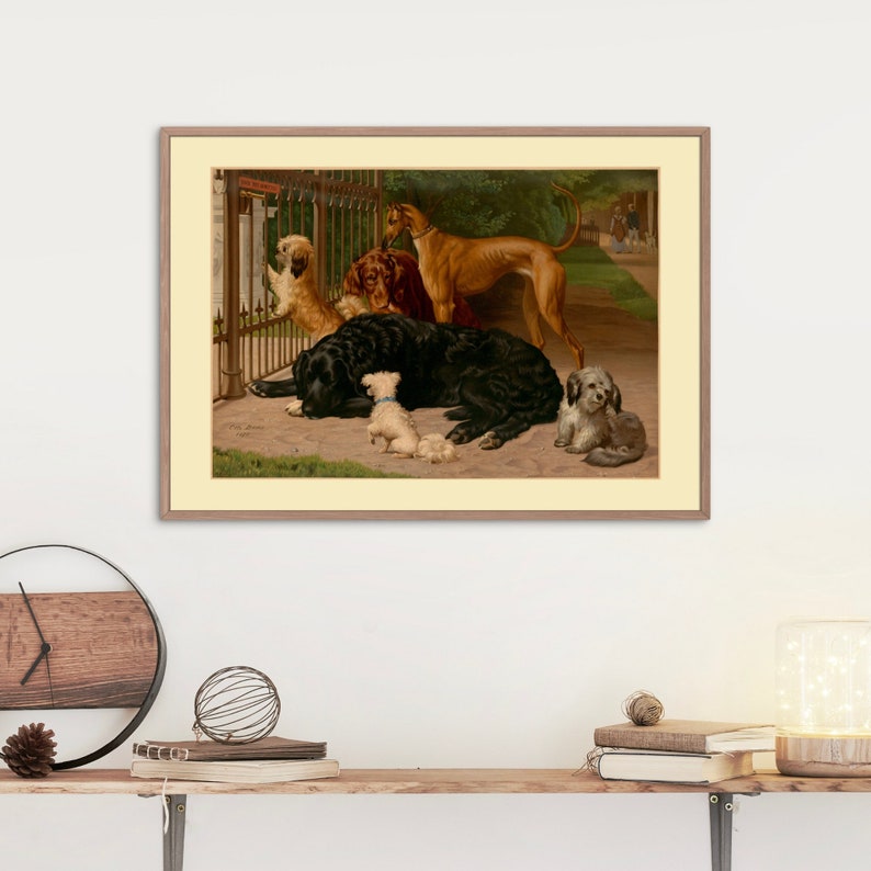 Dogs Wall Art Instant DOWNLOAD Vintage Dogs Print PRINTABLE Etsy