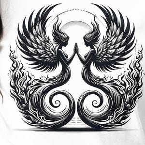 Camiseta con alas de ángel etéreo: Camiseta gráfica de la diosa celestial