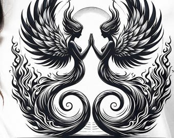 Ethereal Angel Wings T-Shirt: Celestial Goddess Graphic Tee