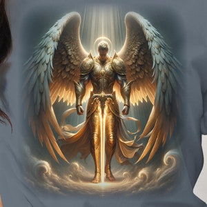 Camiseta Guerrero Arcángel: Camiseta Gráfica Celestial