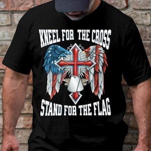 Patriotic Eagle Cross T-Shirt: American Pride Christian Tee