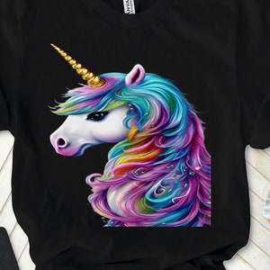 Unicorn pretty colourful unicorn,  magical, fantasy,  mythical, Gifts for kids,  gifts for her, unisex t-shirt