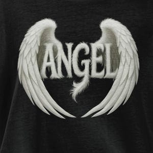 Angel Wings T-Shirt: Religious Graphic Tee, Angel Lover Gift