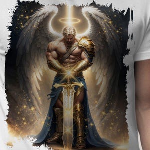Angel Warrior T-Shirt: Divine Protection Graphic Tee