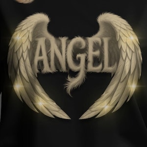 Camiseta con diseño de alas de ángel: diseño espiritual